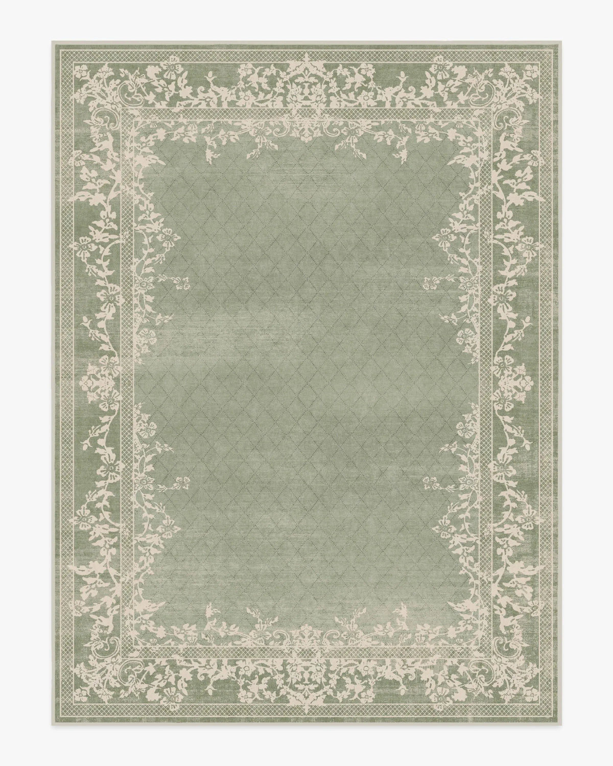 tapis vert clair floral broderie classique 80x120cm 120x160cm 40x60cm polyeste