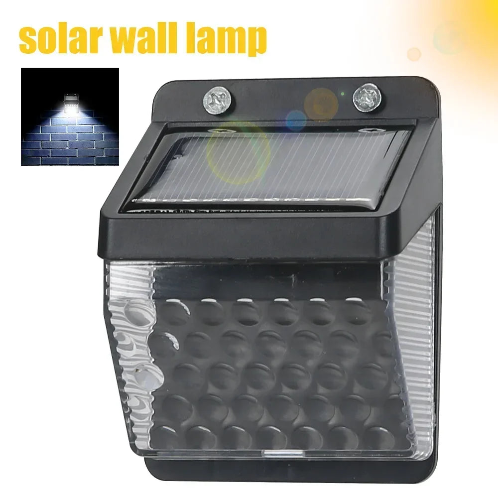 lampe murale solaire moderne noire bleu panneau solaire ip65 led autonomie détecteur mouvement extérieur