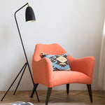 lampe sol moderne noir jaune blanc vert rose gris led interrupteur bouton