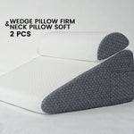 coussin cervical mousse mémoire forme coussin coin texturé polyester blanc gris contemporain