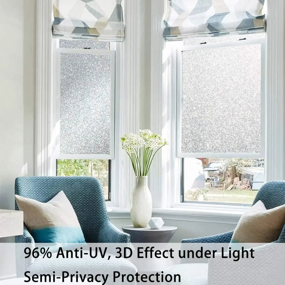 film fenêtre transparent opacifiant adhésif motif grains protection anti uv isolation thermique moderne chambre