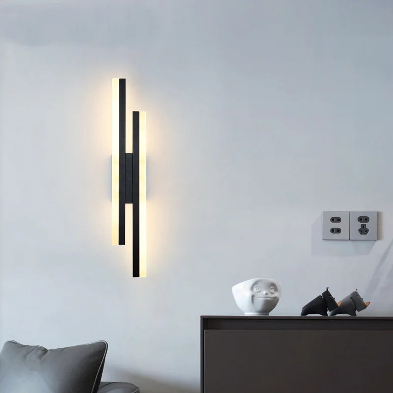 lampe murale moderne industrielle ampoules led noir chambre entrée étude salle bain