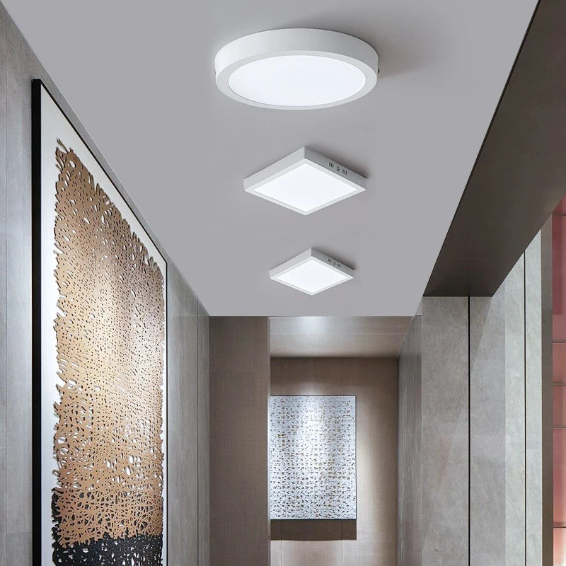 plafonnier led moderne blanc rond carré adaptateur 110240v ccc rohs ul