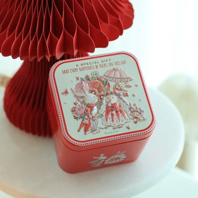 boîtes métalliques réutilisables boîtes bonbons vintage illustrées animaux motifs floraux opaques mignonnes