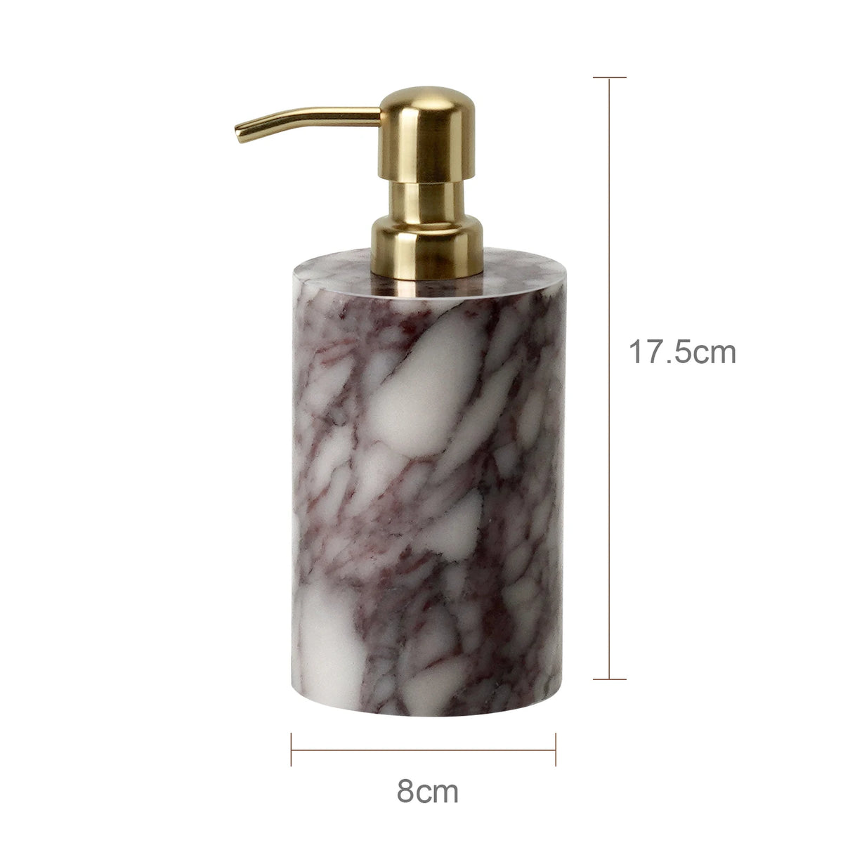 ensemble salle bain marbre moderne blanc gris rose distributeur savon pot brosse dents diffuseur