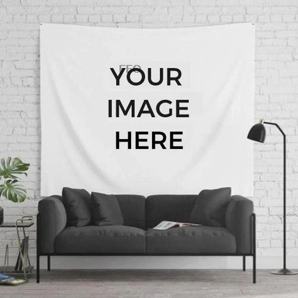 tapisserie personnalisée moderne blanc imprimé clips lavable machine rectangle 150x100cm