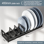 support rangement assiettes bols gris blanc moderne clips anti rustre ajustable évier cuisine