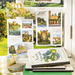 sticker paysagiste saisonnier scrapbooking stickers autocollants livres stickers paysages naturenels illustrations paysages urbains