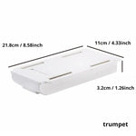 boîte rangement tiroir adhésif blanc moderne pratique papier objets sous plat lisse
