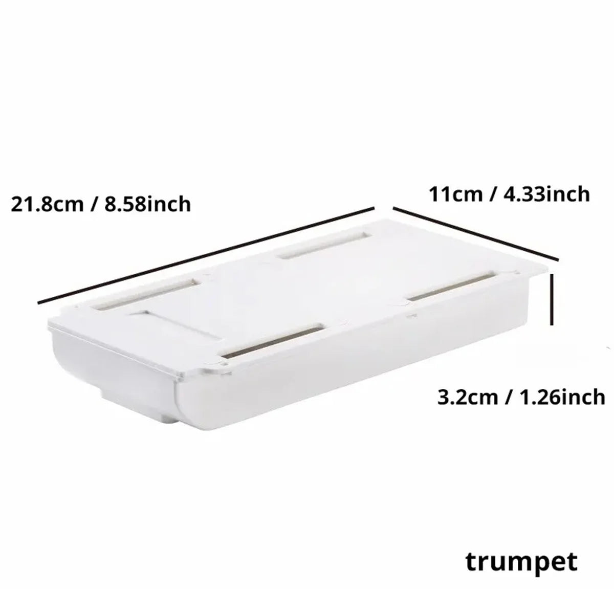 boîte rangement tiroir adhésif blanc moderne pratique papier objets sous plat lisse