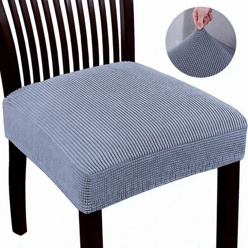 couvre siège chaise tissu carreaux beige moderne antidérapant élasthanne polyester