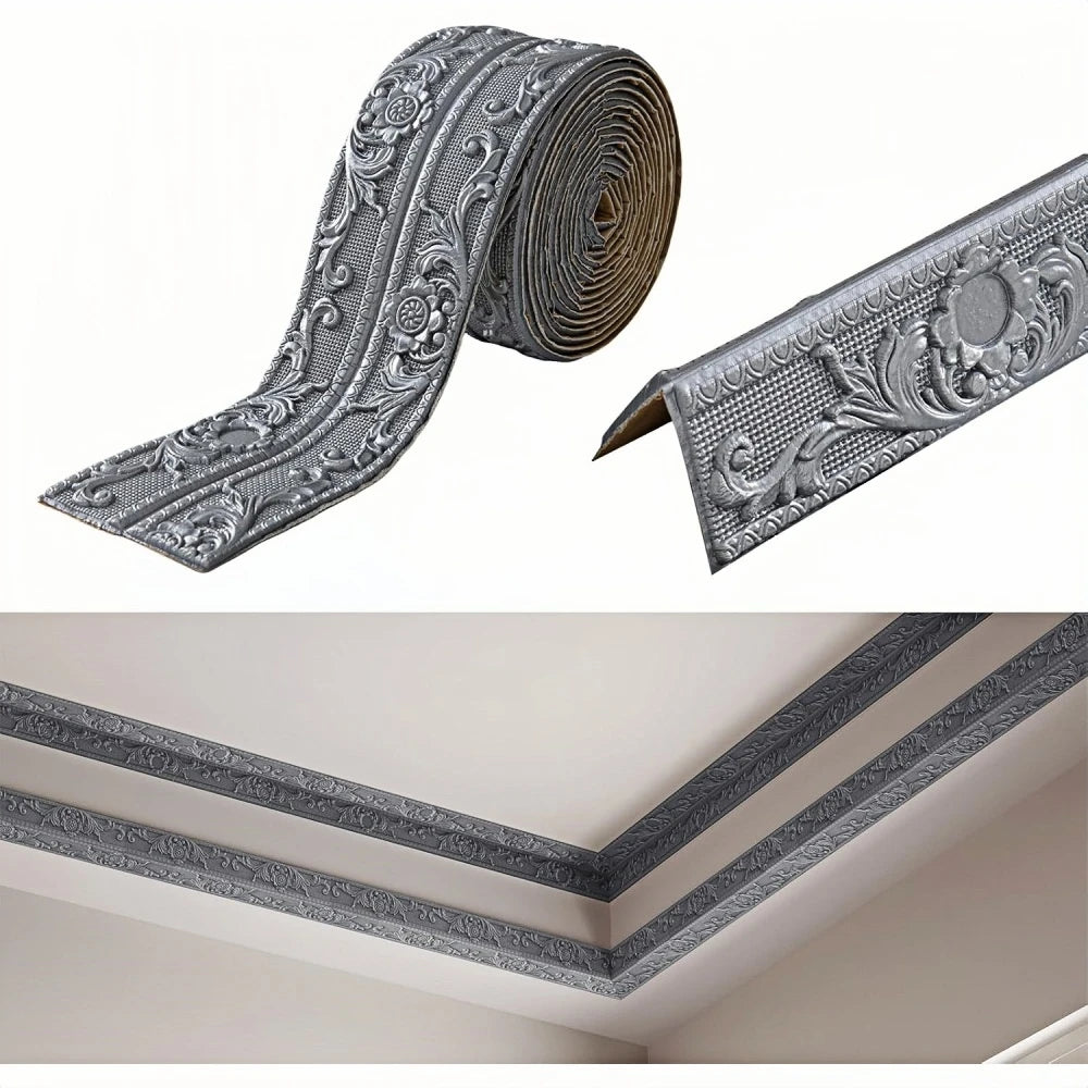 ruban decoratif autoadhesif 3d floral blanc classique 2.3m 12cm autoadhesif instructions