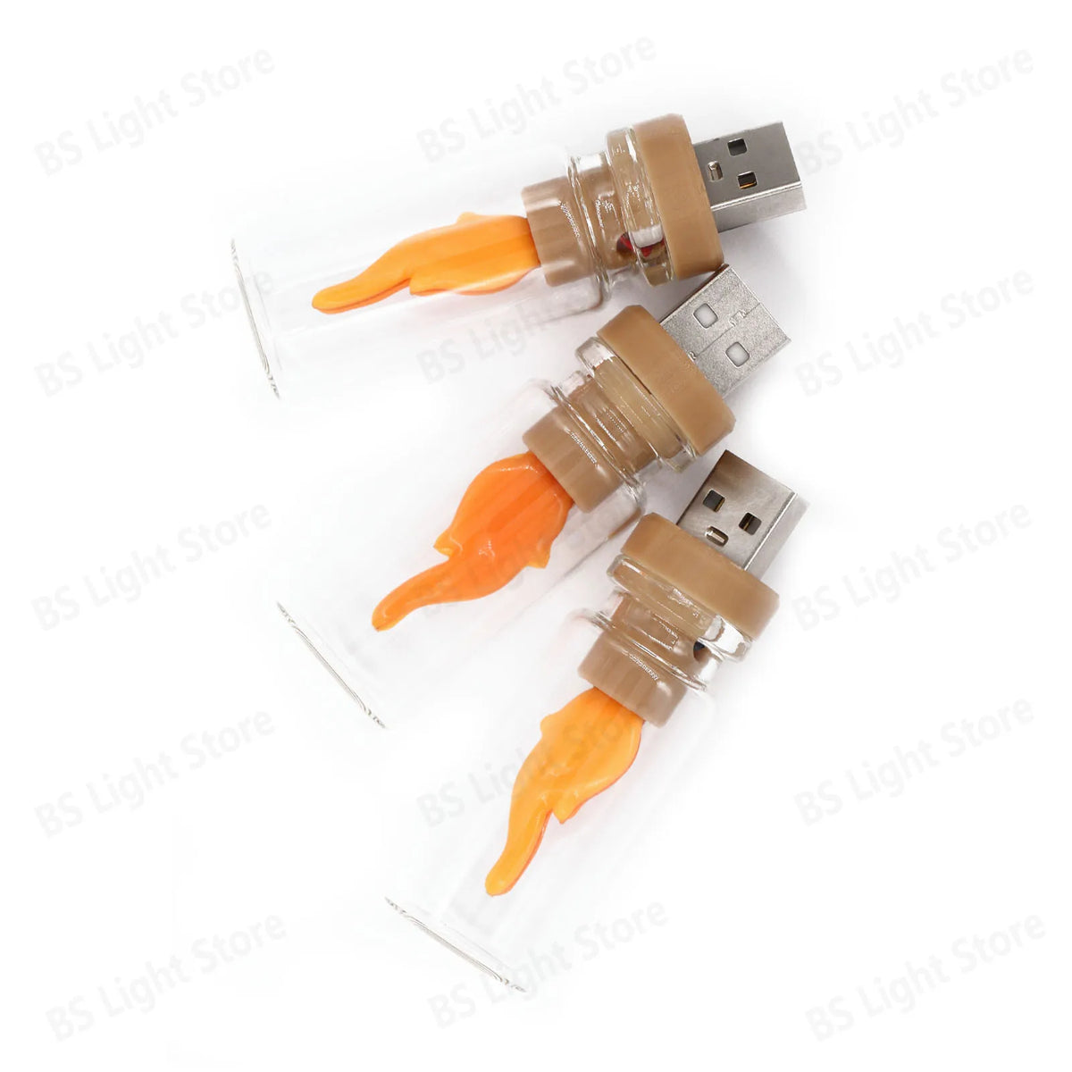 lampe led effet flamme usb transparente orange beige moderne chambre veilleuse festival