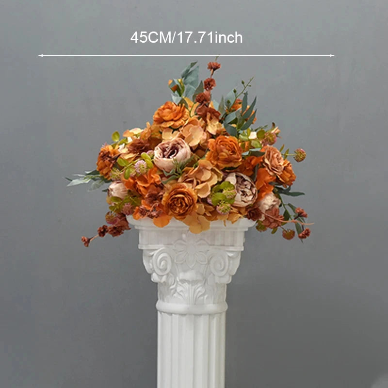 décorations extérieures colonnes romaines blanches vases ornements classiques fêtes anniversaires mariageextérieur