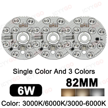 plaque led argentée 12w 14w 36w 6000k 3000k circulaire moderne 220v sans variateur