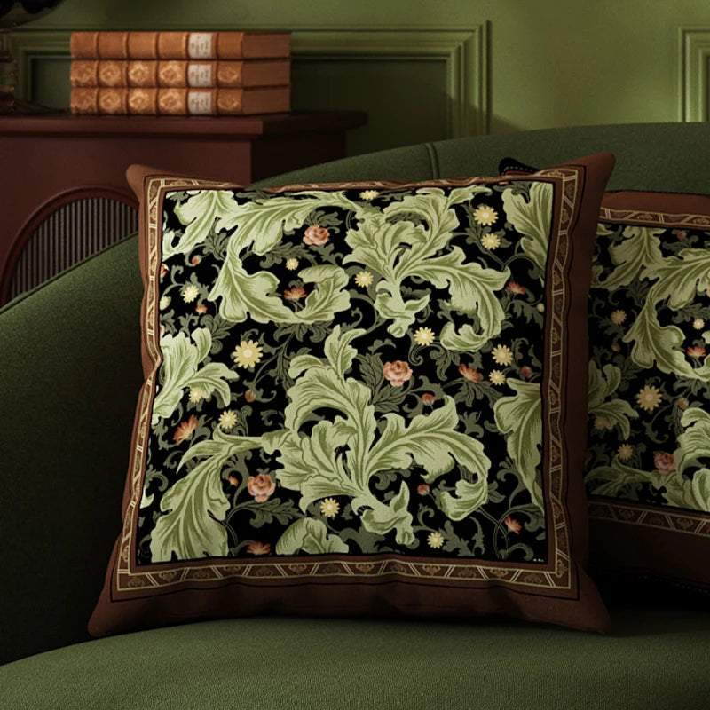 housse coussin motif floral peluche carré décoration maison lit salon voiture chambre coucher