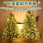 Sapin de Noël blanc dans un intérieur festif avec guirlandes