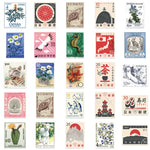 tasses blancs illustrées timbres classiques 50 pièces collection vintage étanche autonomes