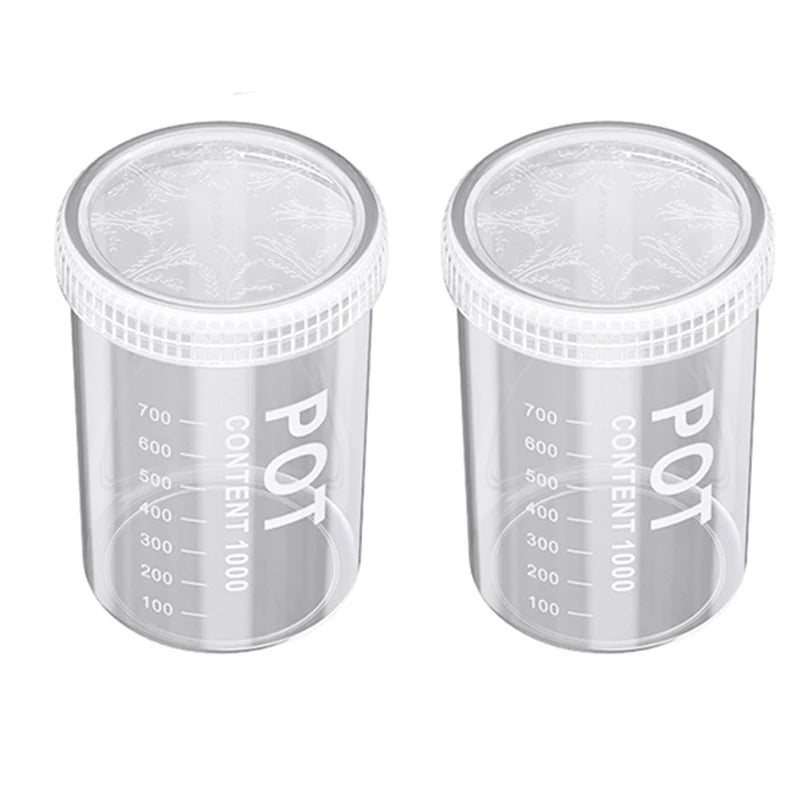 conteneur réfrigerateur transparent moderne 600ml 800ml 1000ml 1500ml scellé réutilisable sans motif