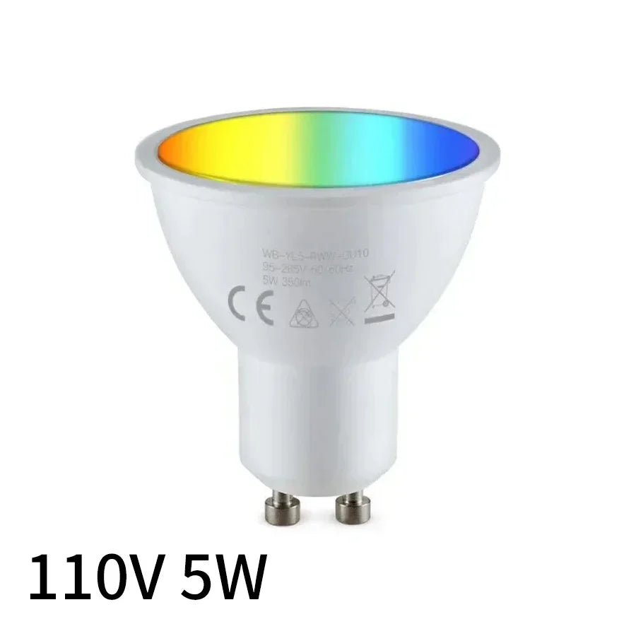 ampoule led intelligente gu10 rgb blanc moderne application mobile compatible alexa google