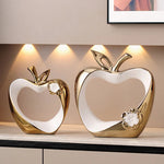décoration intérieure moderne ornement pomme or blanc sculpture décorative haute qualité