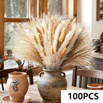 bouquet fleurs séchées naturel herbe pampa queues lapins décoration intérieure mariage anniversaire rustic chic