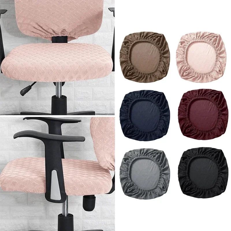 housse chaise moderne élégante rose pâle bordeaux bleu marine gris clair texture géométrique élastique