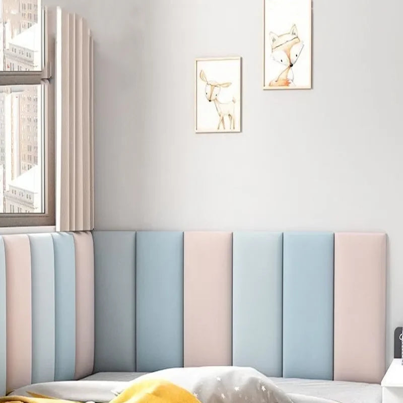 tête lit moderne rectangle stickers adhésifs 20x40cm 20x50cm bleu clair rose pâle
