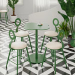 chaises patio modernes fer forgé couleur vert bleu blanc minimaliste jardin balcon