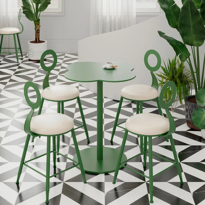 chaises patio modernes fer forgé couleur vert bleu blanc minimaliste jardin balcon