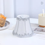 abat jour classique brodé rouge blanc beige dentelle opacité