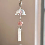 porte clés décoration papillon ailes cœur transparents blanc rose romantique