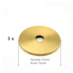 disques métalliques dorés lisses brillants modernes accessoires éclairage diy abat jour fixations invisibles trou