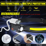 lampe frontale rechargeable led noir jaune silicone moderne modes ipx4 étanche 230 degré faisceau