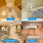 lampe led pliable noire grille ventilation moderne fixations vis éclairage garage atelier store