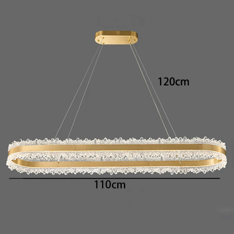 suspension lumineuse moderne cristaux dorés translucide noir pendentif chaines 110cm 40cm 60cm 80cm