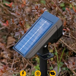 projecteur solaire extérieur led ip44 protection abs noir moderne piquet facile