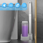 brosse toilette jetable adhésive bleu violet blanche moderne antibactérienne rechargeable universelle