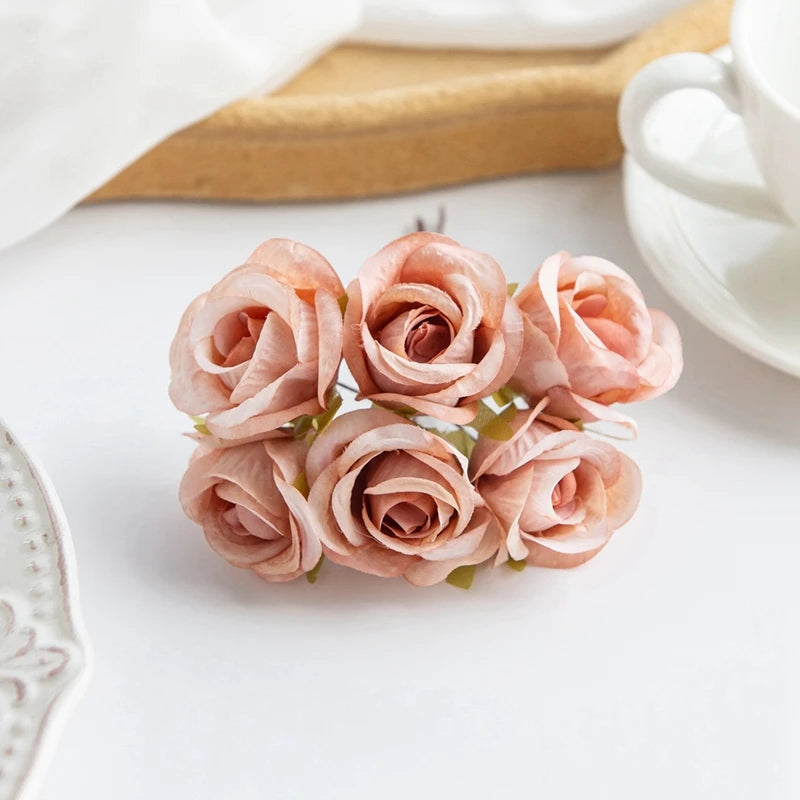 fleurs artificielles soie roses blanches couronne mariage romantique décoration intérieure anniversaire baby shower