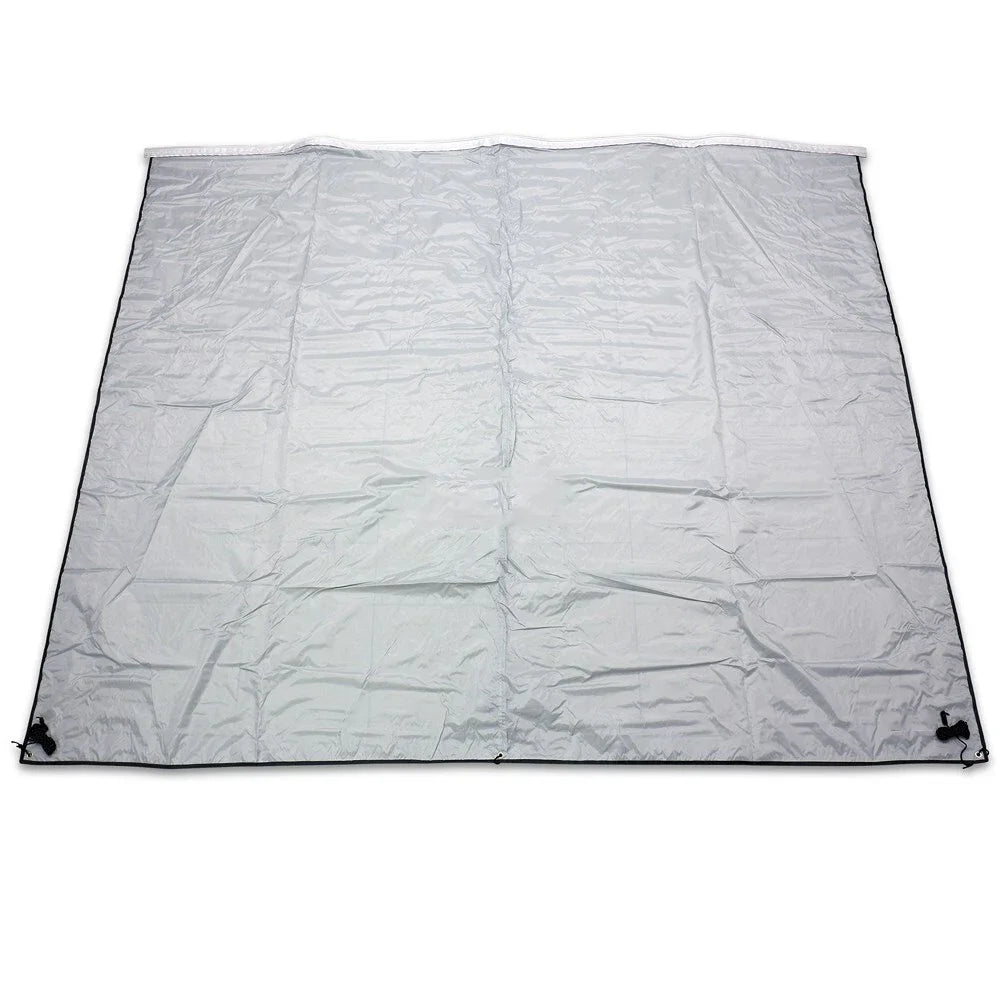 tente camping gris imperméable moderne sac transport câbles fixations