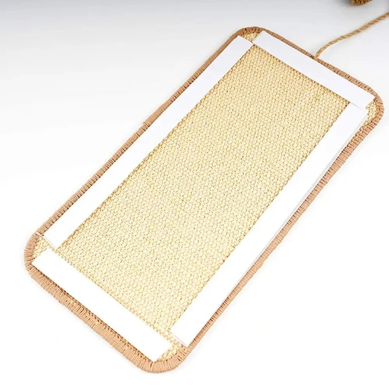 grattoirs chats sisal beige bordure marron adhésif portable modernes multifonctionnelsintérieur