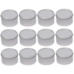 boîtes rondes métal or noir argent contemporaines rangement cosmétiques skincare organiser travel tins cream