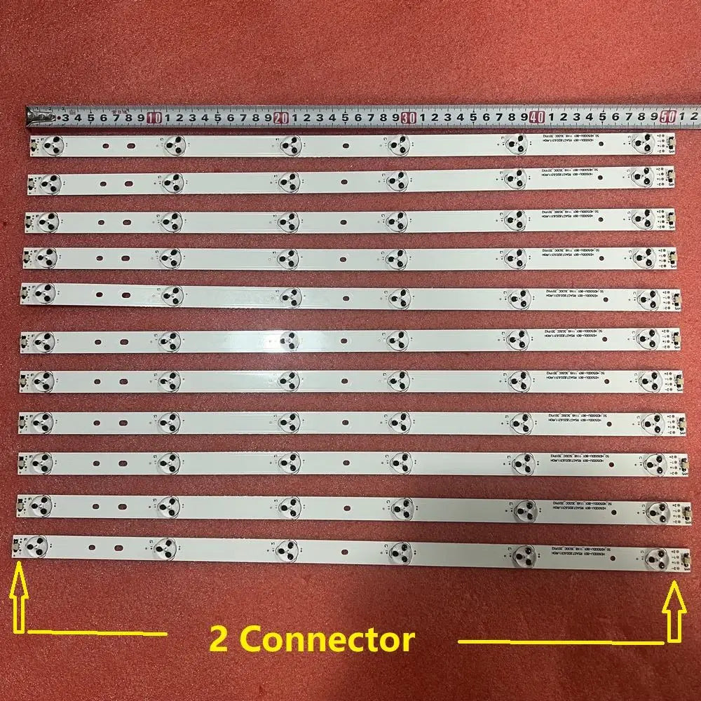 bande lumineuse led blanc moderne points noirs clips connecteurs aluminium