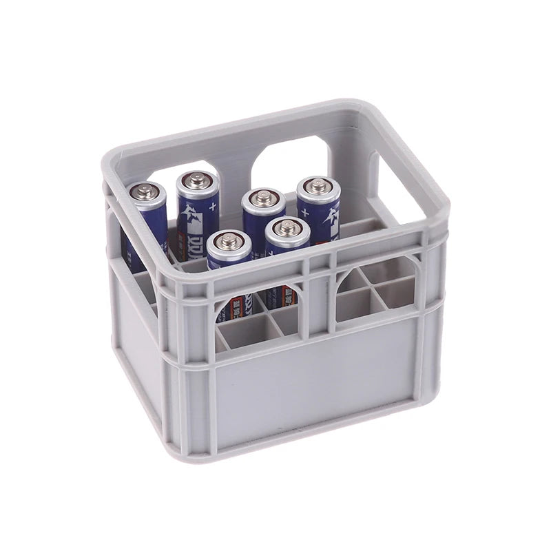 boîtes rangement batteries noir gris vert rouge grille compartiments moderne pratique