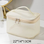 sac maquillage noir maille moderne poignée cosmétiques pinceaux maquillage rangement salle bain