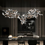 suspension lumineuse contemporaine led verre blanc doré transparent 249 2000lm