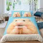 Ensemble literie personnalisable avec motif hamster 3D