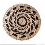 assiette décorative ethnique boho chic motif zigzag couleur naturelle mur cuisine salon maison rustique