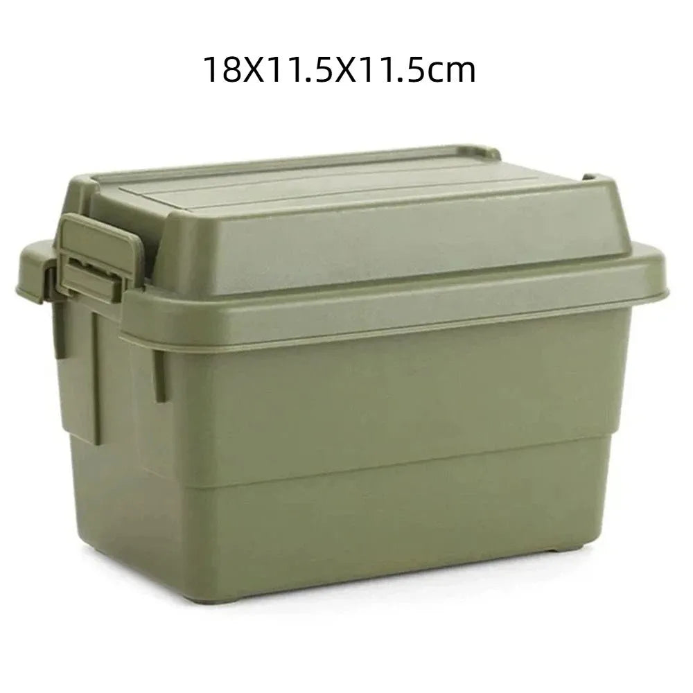 boîtes rangement camping beige vert noir pots conservation couvercle poignées durable respectueux environnement pratique