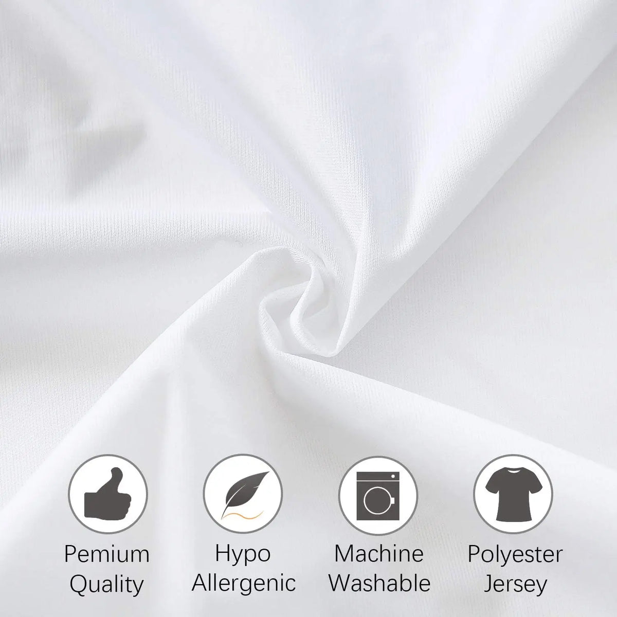 protège oreiller blanc uni moderne imperméable zipper respectueux environnement standard set casa